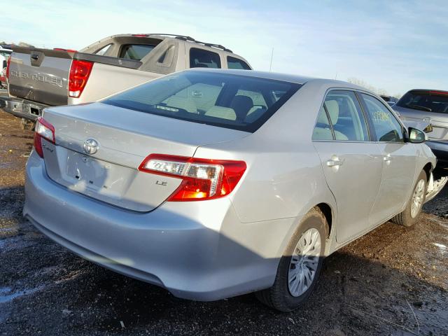 4T4BF1FK5DR300350 - 2013 TOYOTA CAMRY L SILVER photo 4