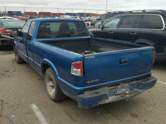 1GCCS19W718145849 - 2001 CHEVROLET S TRUCK S1 BLUE photo 3