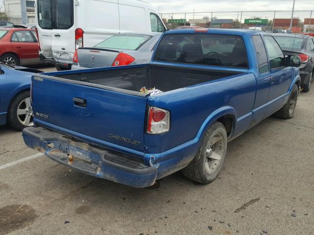 1GCCS19W718145849 - 2001 CHEVROLET S TRUCK S1 BLUE photo 4