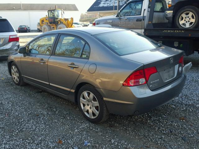 1HGFA16587L060392 - 2007 HONDA CIVIC LX GRAY photo 3