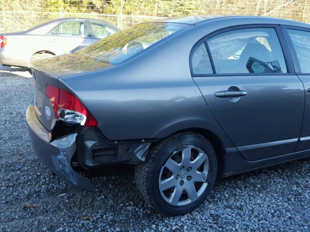 1HGFA16587L060392 - 2007 HONDA CIVIC LX GRAY photo 9