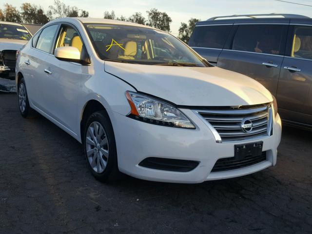 3N1AB7AP2EY321492 - 2014 NISSAN SENTRA S WHITE photo 1