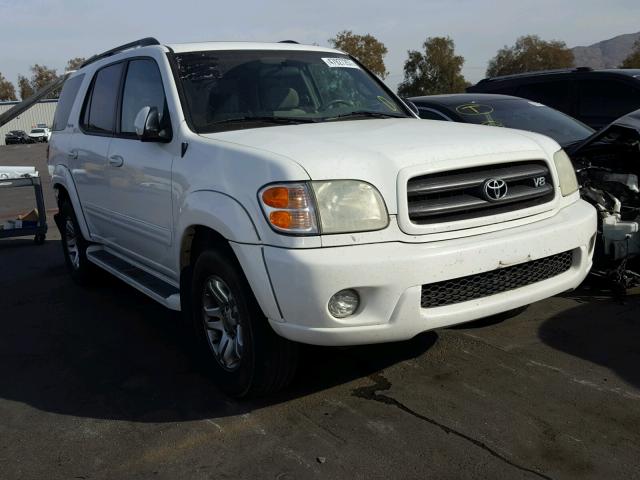 5TDZT34AX3S204504 - 2003 TOYOTA SEQUOIA SR WHITE photo 1