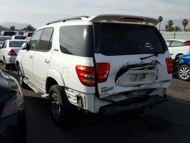 5TDZT34AX3S204504 - 2003 TOYOTA SEQUOIA SR WHITE photo 3