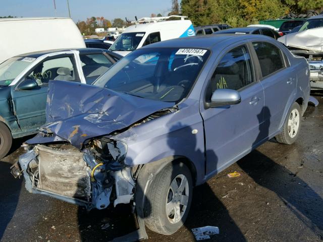 KL1TD56637B190098 - 2007 CHEVROLET AVEO BASE BLUE photo 2