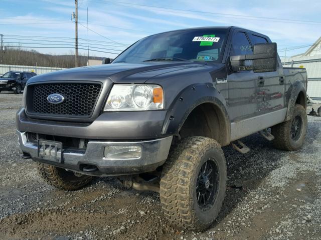 1FTPW14505FB36027 - 2005 FORD F150 SUPER GRAY photo 2