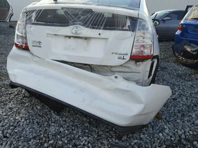 JTDKB20U377660892 - 2007 TOYOTA PRIUS WHITE photo 9