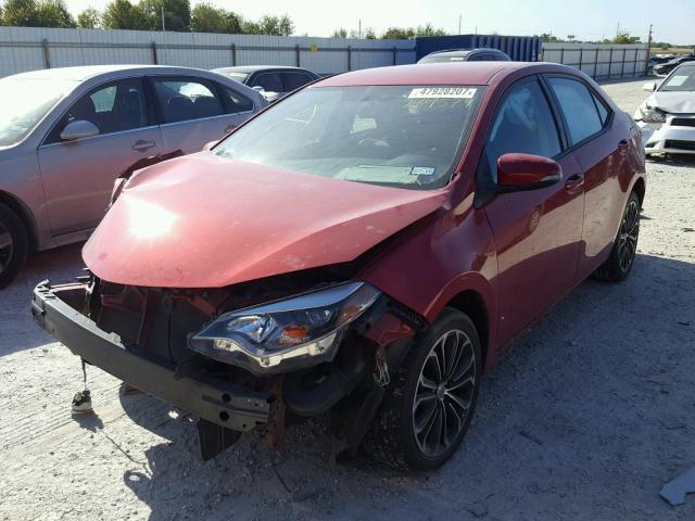 5YFBURHE0FP289574 - 2015 TOYOTA COROLLA L MAROON photo 2