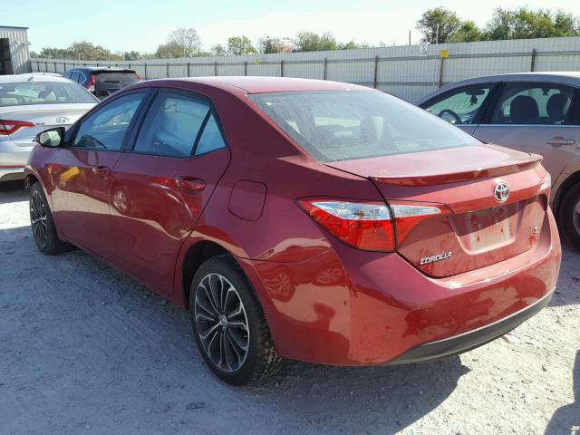 5YFBURHE0FP289574 - 2015 TOYOTA COROLLA L MAROON photo 3