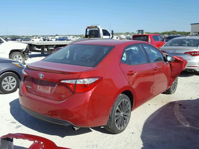 5YFBURHE0FP289574 - 2015 TOYOTA COROLLA L MAROON photo 4