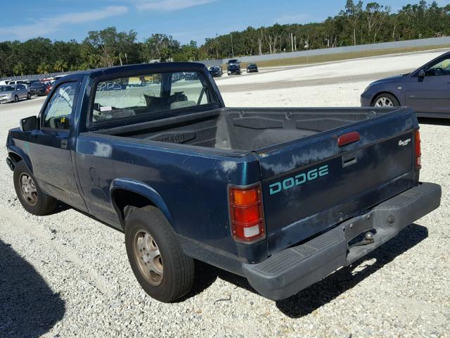 1B7FL26X6SW947500 - 1995 DODGE DAKOTA GREEN photo 3