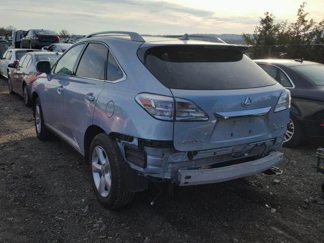 2T2BK1BA6AC056171 - 2010 LEXUS RX 350 BLUE photo 3