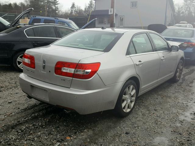 3LNHM26T88R649430 - 2008 LINCOLN MKZ SILVER photo 4