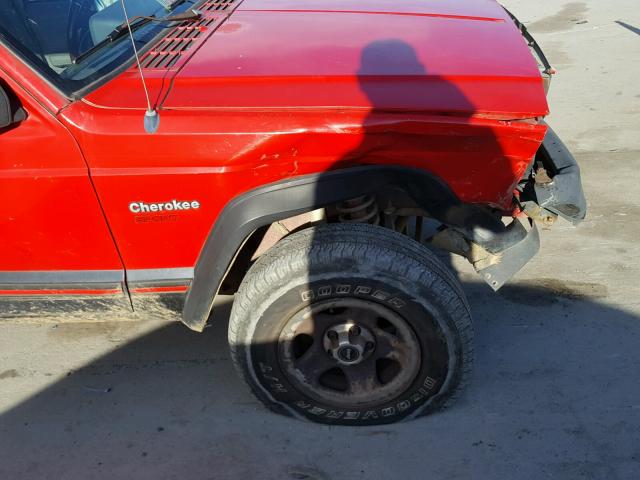 1J4FJ68S7TL324009 - 1996 JEEP CHEROKEE S RED photo 9