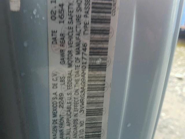 3VWRG3AG9AM017746 - 2010 VOLKSWAGEN NEW BEETLE ლურჯი ფოტო 10