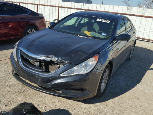 5NPEB4AC7CH477886 - 2012 HYUNDAI SONATA GLS BLACK photo 2