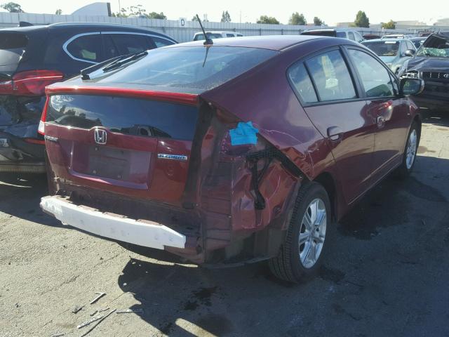 JHMZE2H75AS029326 - 2010 HONDA INSIGHT EX RED photo 4