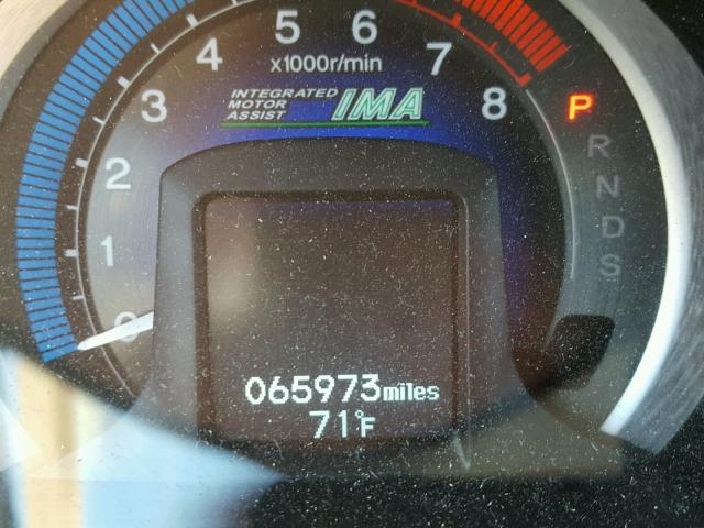 JHMZE2H75AS029326 - 2010 HONDA INSIGHT EX RED photo 8