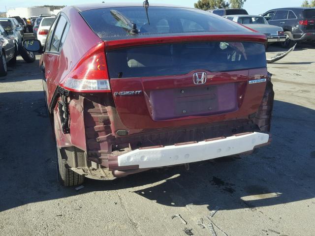 JHMZE2H75AS029326 - 2010 HONDA INSIGHT EX RED photo 9