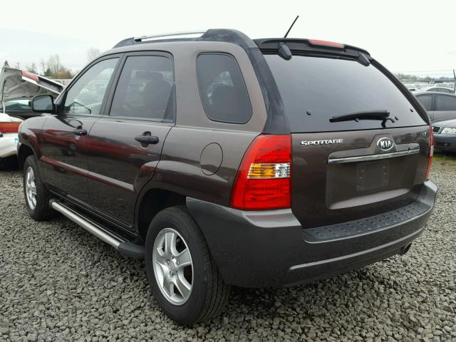 KNDJF724877326514 - 2007 KIA SPORTAGE L BROWN photo 3