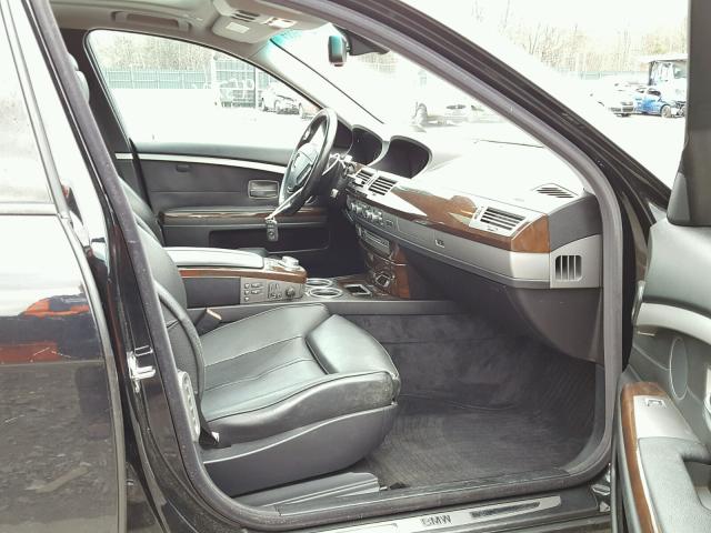 WBAHN83547DT65081 - 2007 BMW 750 BLACK photo 5