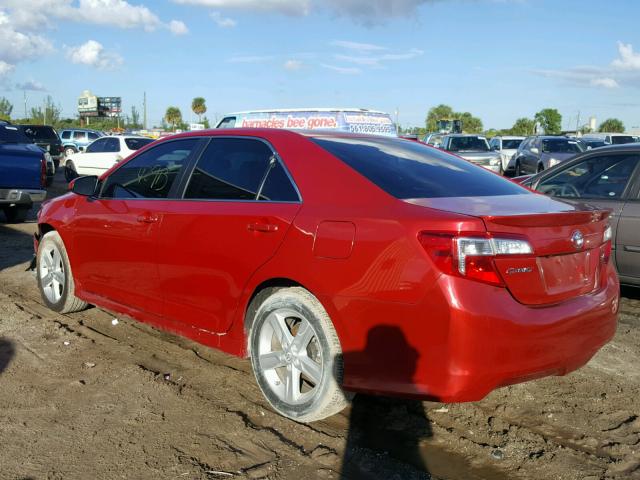 4T1BF1FK0EU833122 - 2014 TOYOTA CAMRY L RED photo 3