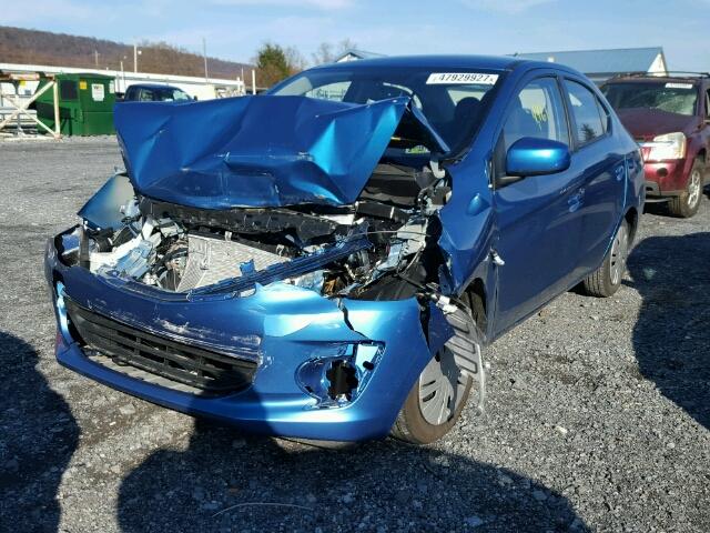 ML32F3FJ3HHF19233 - 2017 MITSUBISHI MIRAGE G4 BLUE photo 2