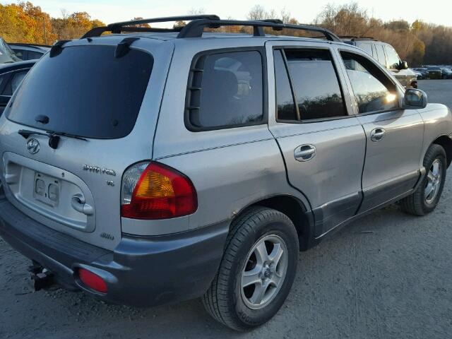 KM8SC73D14U597595 - 2004 HYUNDAI SANTA FE G GRAY photo 4