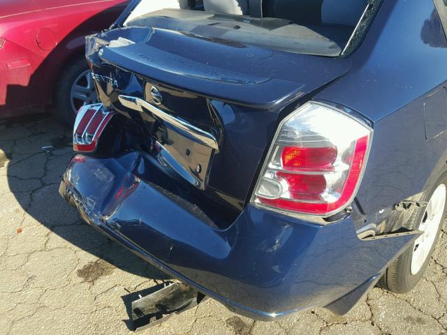 3N1AB6AP7BL679769 - 2011 NISSAN SENTRA 2.0 BLUE photo 9