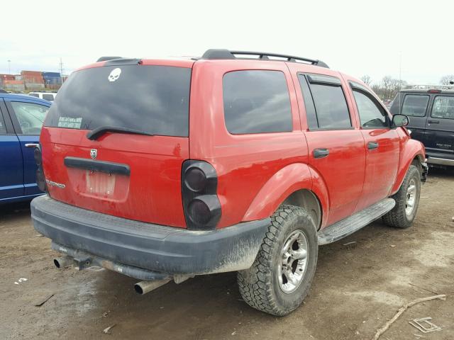 1D4HB38N75F574715 - 2005 DODGE DURANGO ST RED photo 4