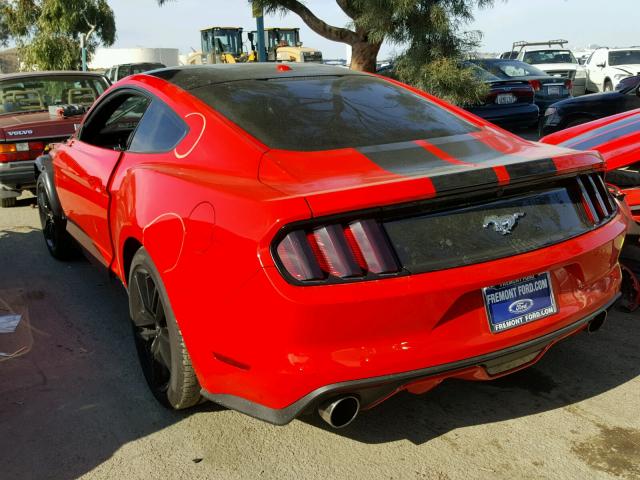 1FA6P8TH2H5331088 - 2017 FORD MUSTANG RED photo 3