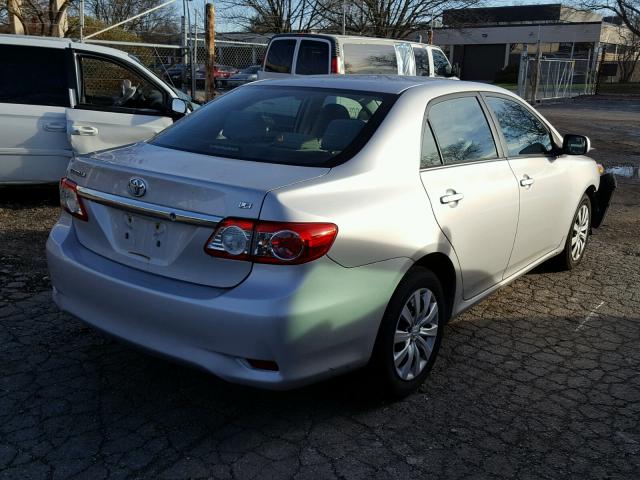 2T1BU4EE2DC099523 - 2013 TOYOTA COROLLA BA SILVER photo 4