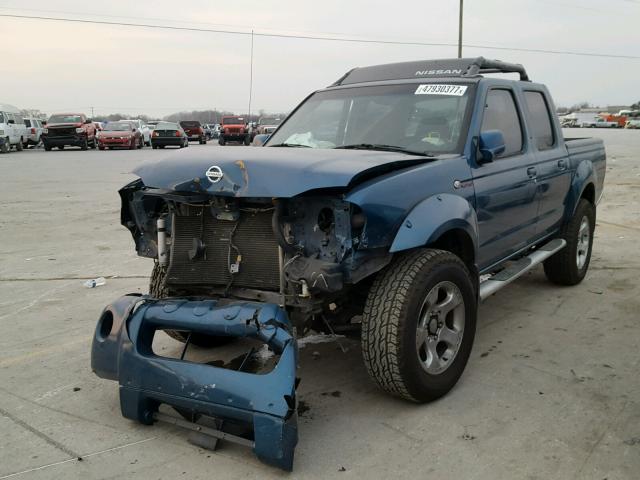 1N6MD27T54C434983 - 2004 NISSAN FRONTIER C BLUE photo 2