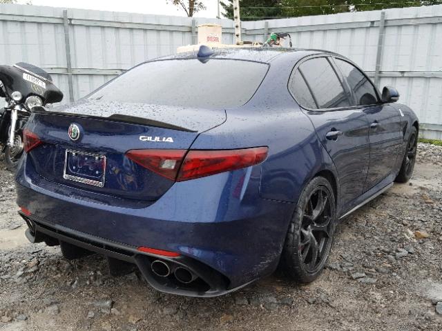 ZARFAEAV2H7519235 - 2017 ALFA ROMEO GIULIA QUA BLUE photo 4