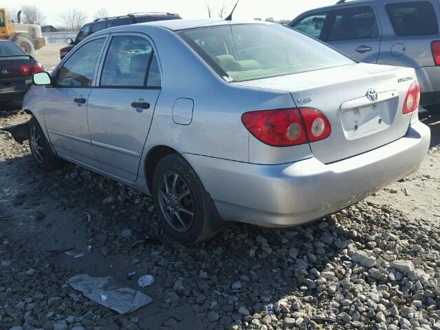 2T1BR32E15C894130 - 2005 TOYOTA COROLLA CE SILVER photo 3