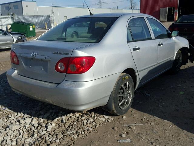 2T1BR32E15C894130 - 2005 TOYOTA COROLLA CE SILVER photo 4