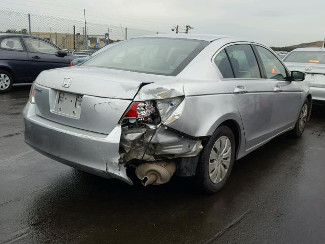 1HGCP26319A120372 - 2009 HONDA ACCORD LX SILVER photo 4