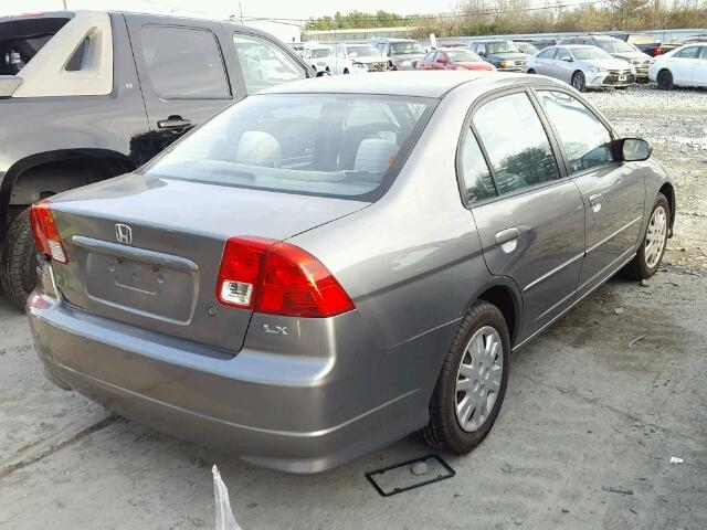 2HGES15574H595538 - 2004 HONDA CIVIC LX SILVER photo 4