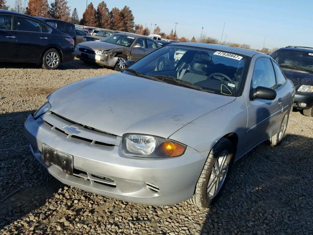 1G1JC12F337380801 - 2003 CHEVROLET CAVALIER SILVER photo 2