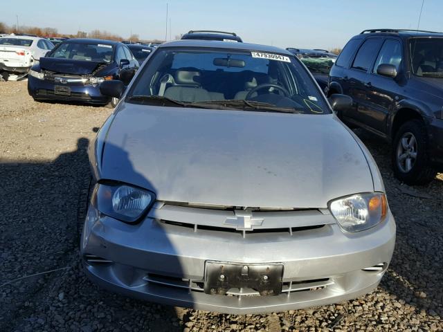 1G1JC12F337380801 - 2003 CHEVROLET CAVALIER SILVER photo 9