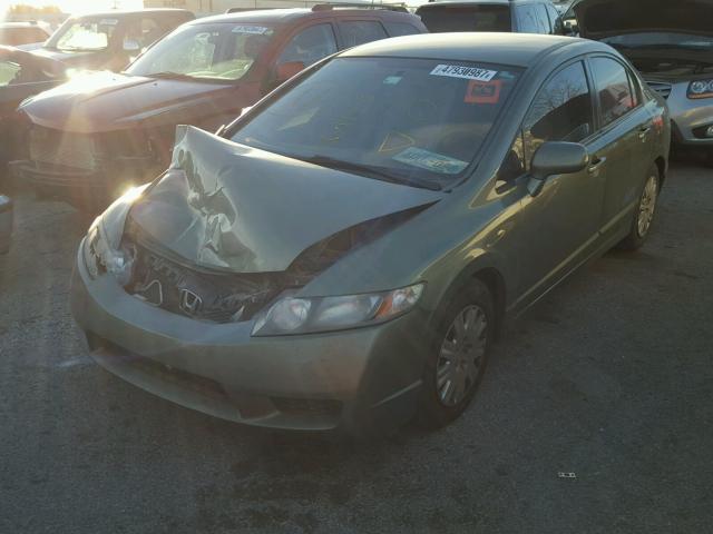 1HGFA46529L001150 - 2009 HONDA CIVIC GX GREEN photo 2