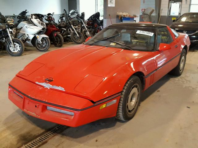 1G1YY2181H5106959 - 1987 CHEVROLET CORVETTE RED photo 2