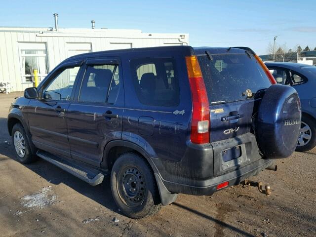 JHLRD77894C812128 - 2004 HONDA CR-V EX BLUE photo 3