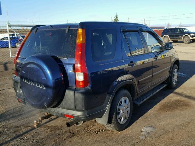 JHLRD77894C812128 - 2004 HONDA CR-V EX BLUE photo 4