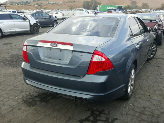 3FAHP0JA9BR108566 - 2011 FORD FUSION SEL BLUE photo 4