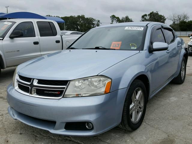 1C3CDZCB9DN636870 - 2013 DODGE AVENGER SX BLUE photo 2