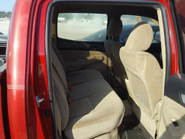 3TMJU62NX9M082415 - 2009 TOYOTA TACOMA DOU RED photo 6