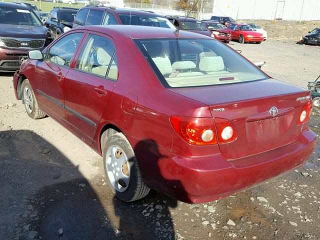 JTDBR32E252065730 - 2005 TOYOTA COROLLA CE RED photo 3