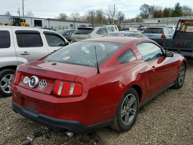 1ZVBP8AM2C5243463 - 2012 FORD MUSTANG BURGUNDY photo 4