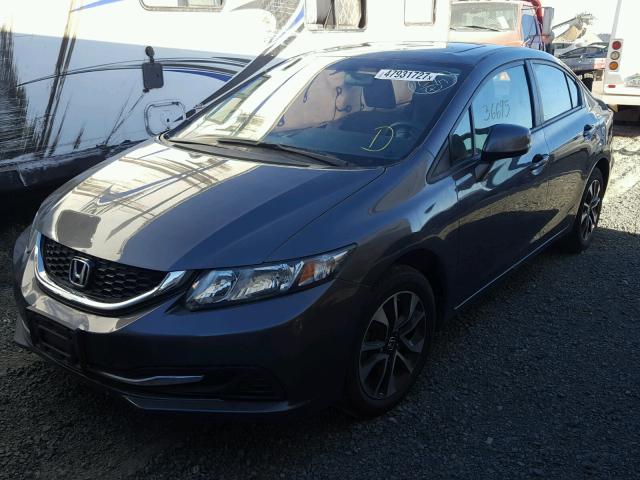 19XFB2F86DE267508 - 2013 HONDA CIVIC EX GRAY photo 2